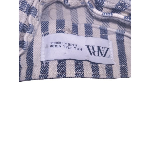 Zara Striped Denim crop top - size L - Picture 9 of 10